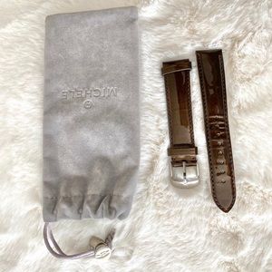 Michele watch patent leather strap